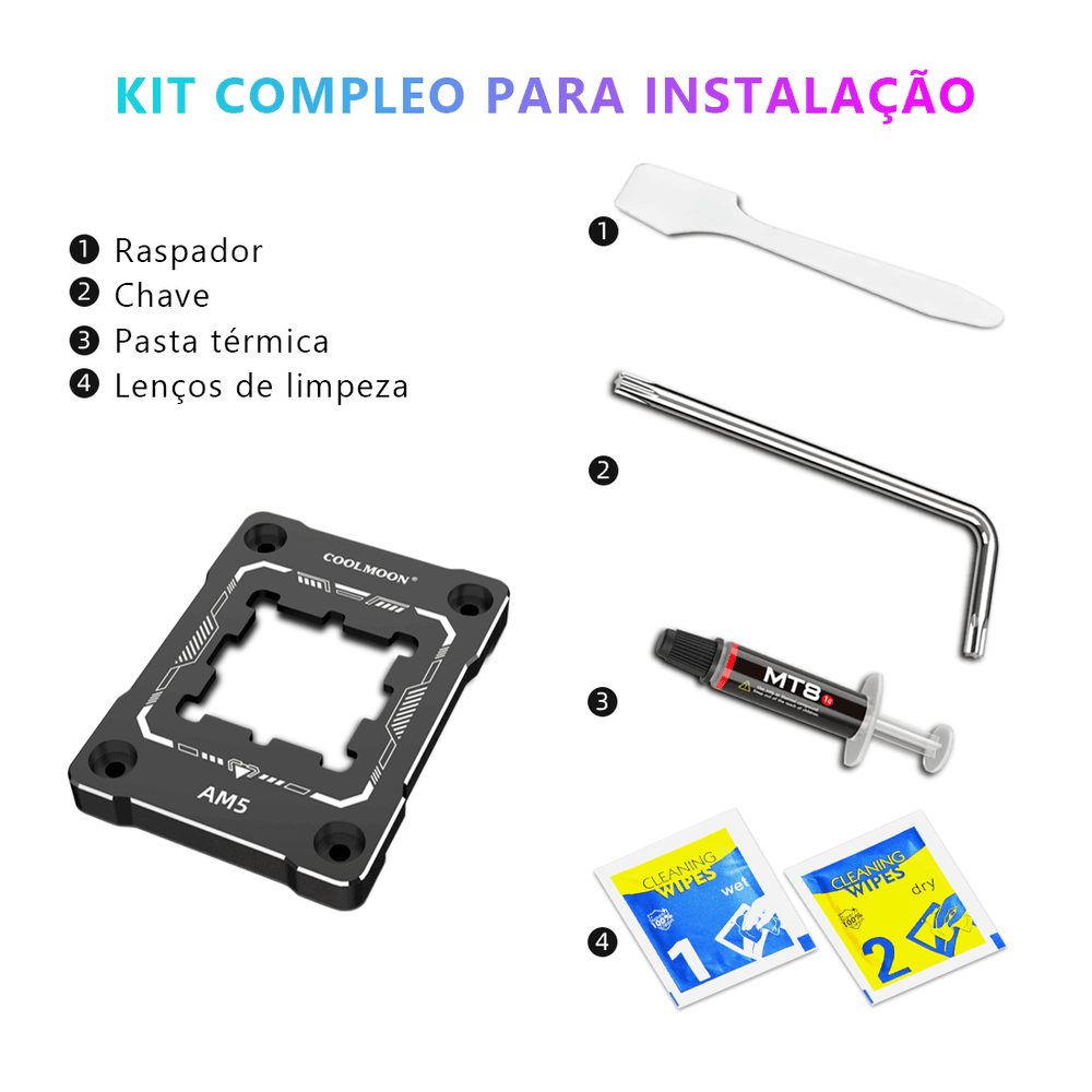 Adaptador Socket Para Processador Amd Am5, Contact Frame, Preto, Coolmoon 5