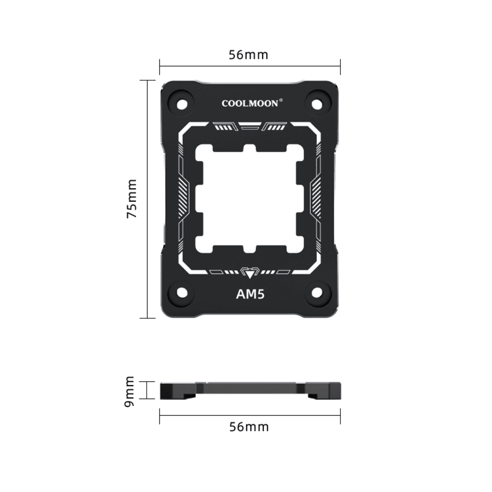Adaptador Socket Para Processador Amd Am5, Contact Frame, Preto, Coolmoon 8
