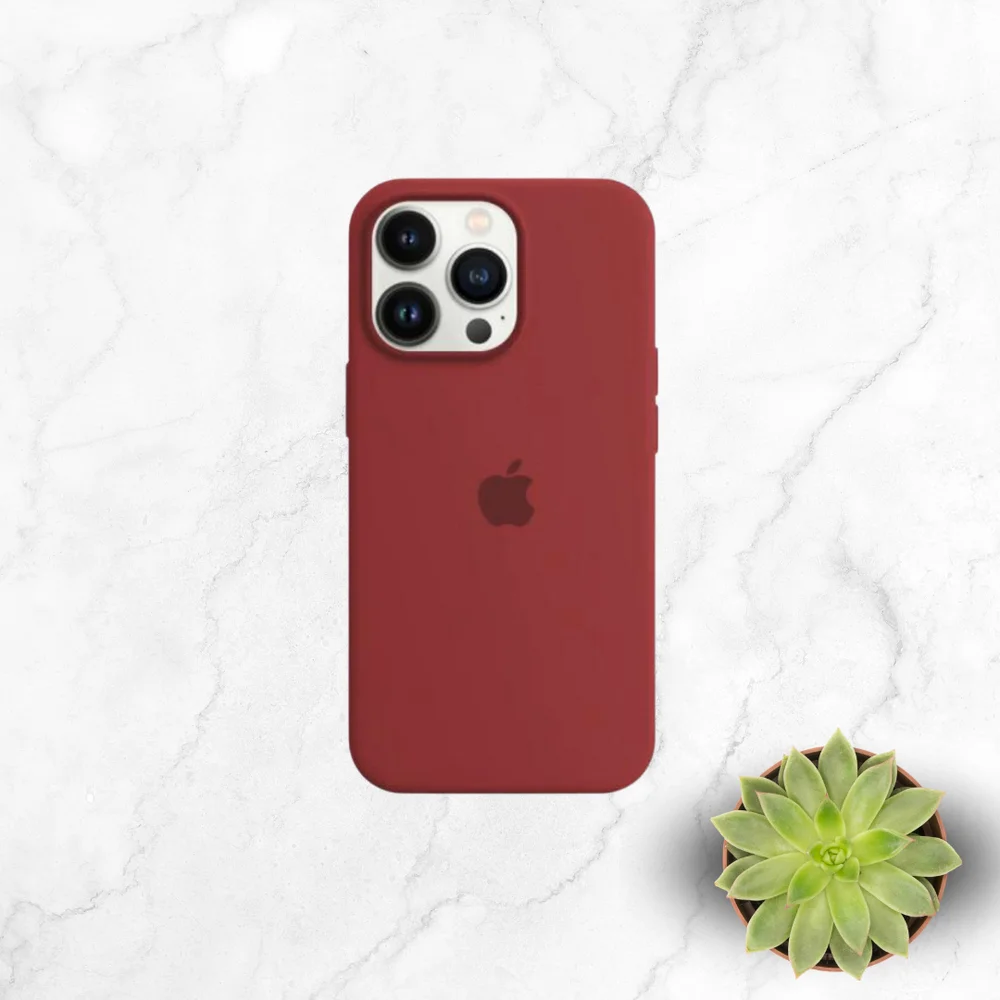 Imagem 3 de 4 do produto Capa Capinha Case Silicone Cover Premium Aveludada Com Logo Compatível Iphone 14 Pro Max Vermelho Fosco
