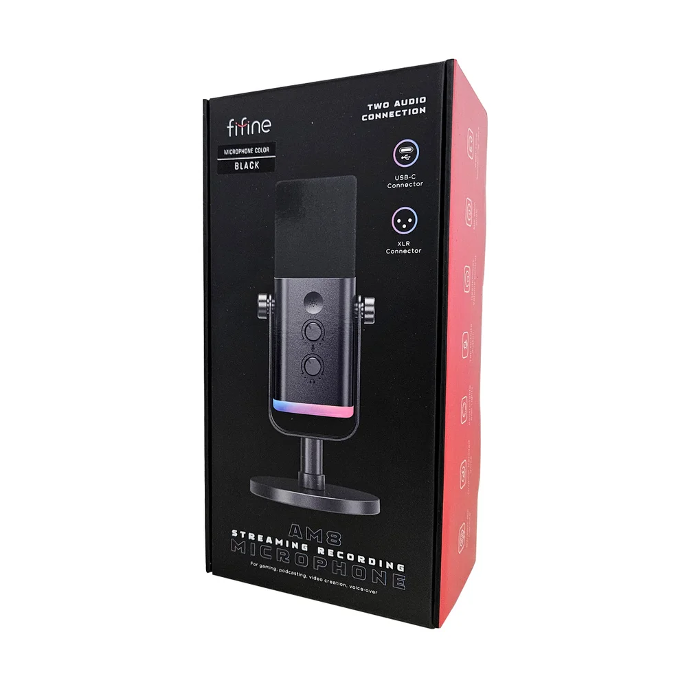 Imagem 2 de 5 do produto Microfone Gamer Fifine Ampligame Am8 Usb RGB Branco
