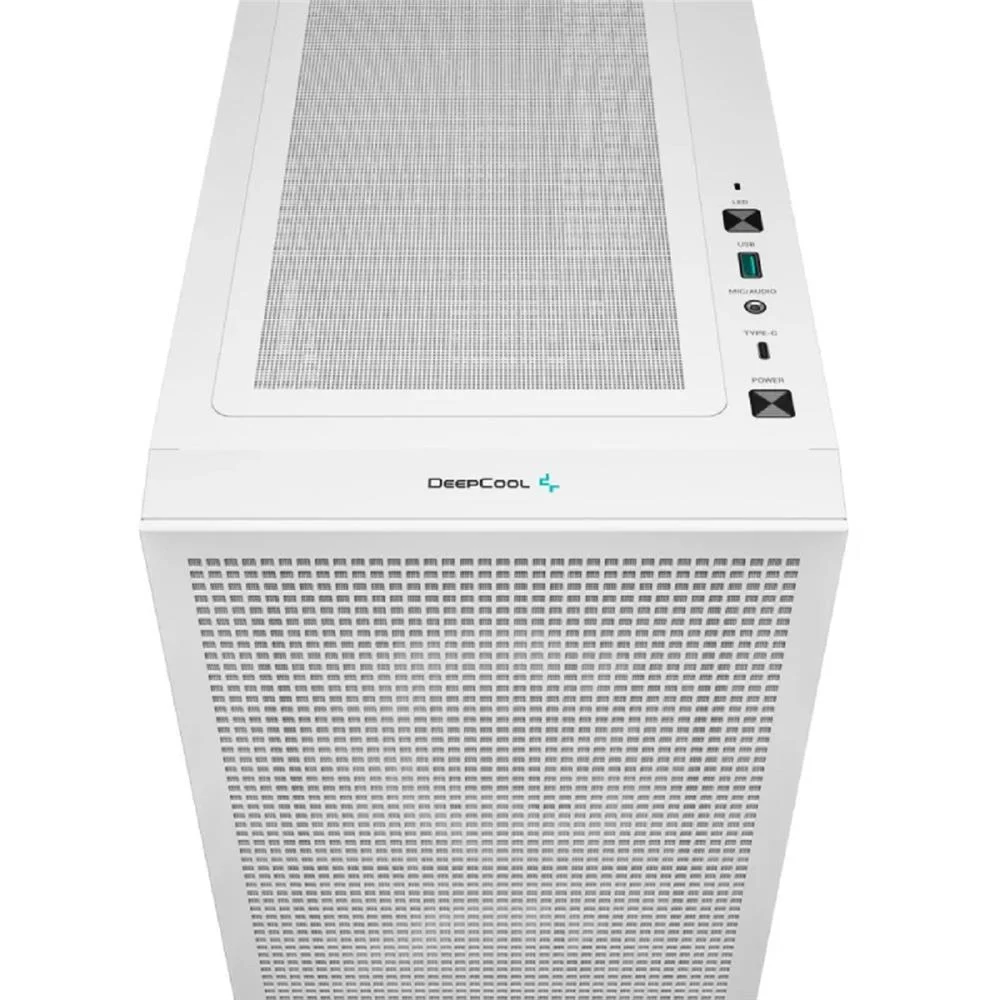 Imagem 2 de 5 do produto Gabinete Gamer Deepcool Ch360 Wh, ARGB, Mini Tower, Vidro Temperado, Sem Fonte, Com 3 Fans, Branco