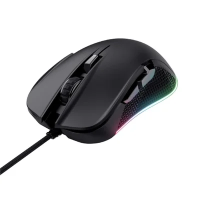 Mouse Gamer Trust Gxt 922 Ybar, RGB, 7200 Dpi, 6 Botões Programáveis, Usb, Preto
