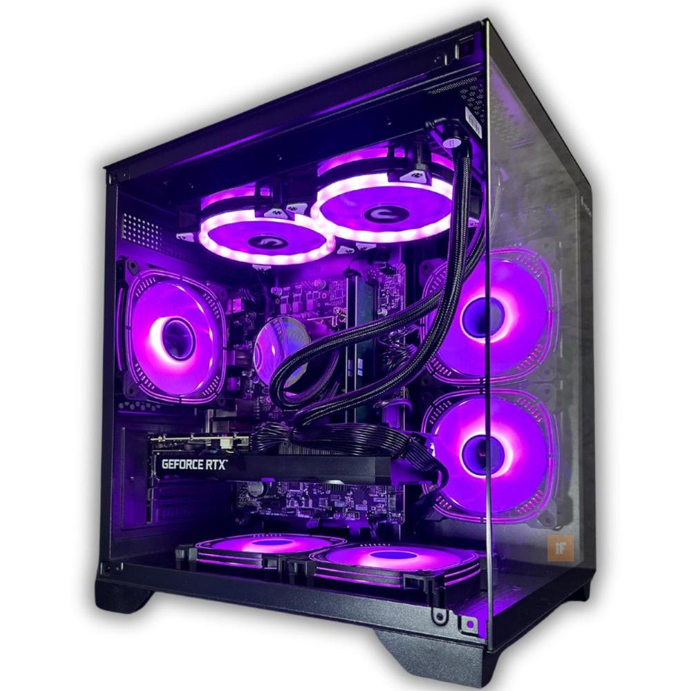 Computador PC Gamer Aquario Preto RTX 4060 8GB | Intel I5 12400 | 16gb Ram | SSD Nvme 1TB | Water Cooler Win11 Pro - view 2