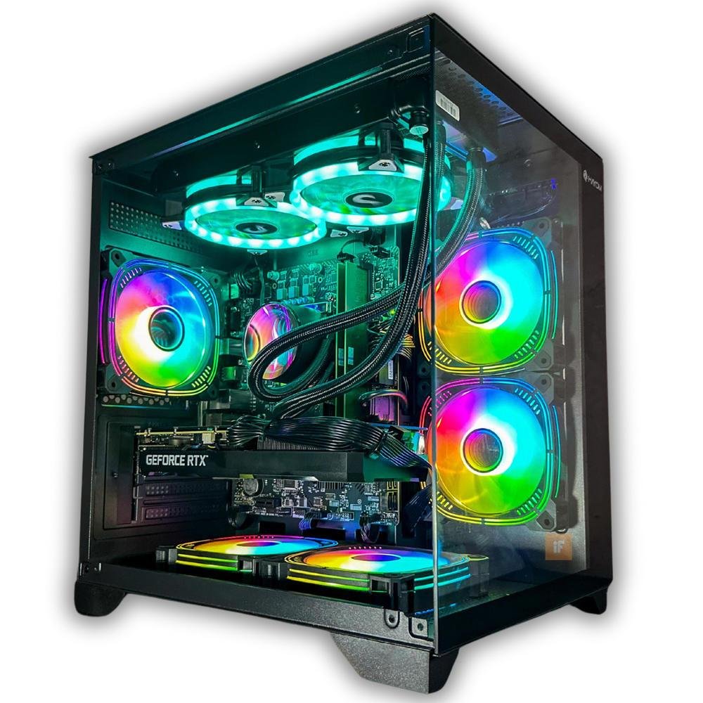 Computador PC Gamer Aquario Preto RTX 4060 8GB | Intel I5 12400 | 16gb Ram | SSD Nvme 1TB | Water Cooler Win11 Pro - view 3