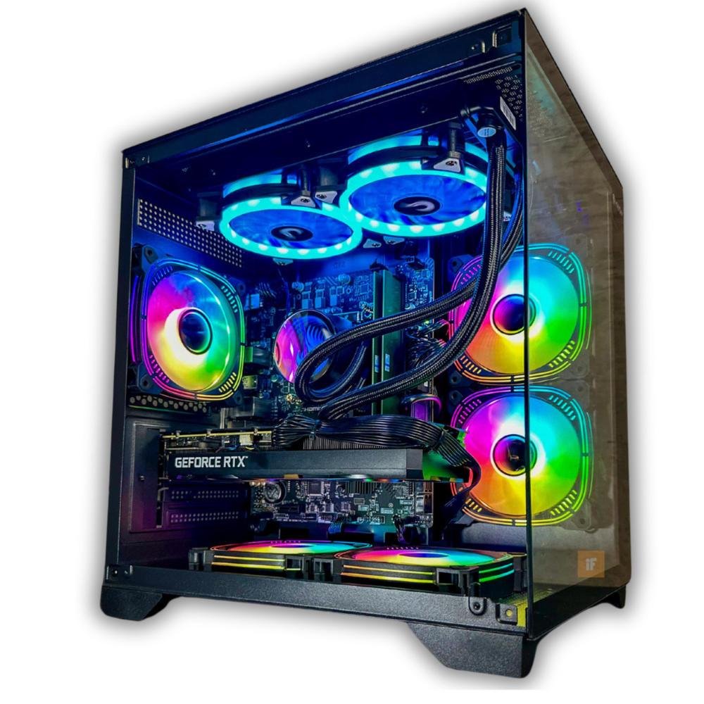 Computador PC Gamer Aquario Preto RTX 4060 8GB | Intel I5 12400 | 16gb Ram | SSD Nvme 1TB | Water Cooler Win11 Pro - view 4