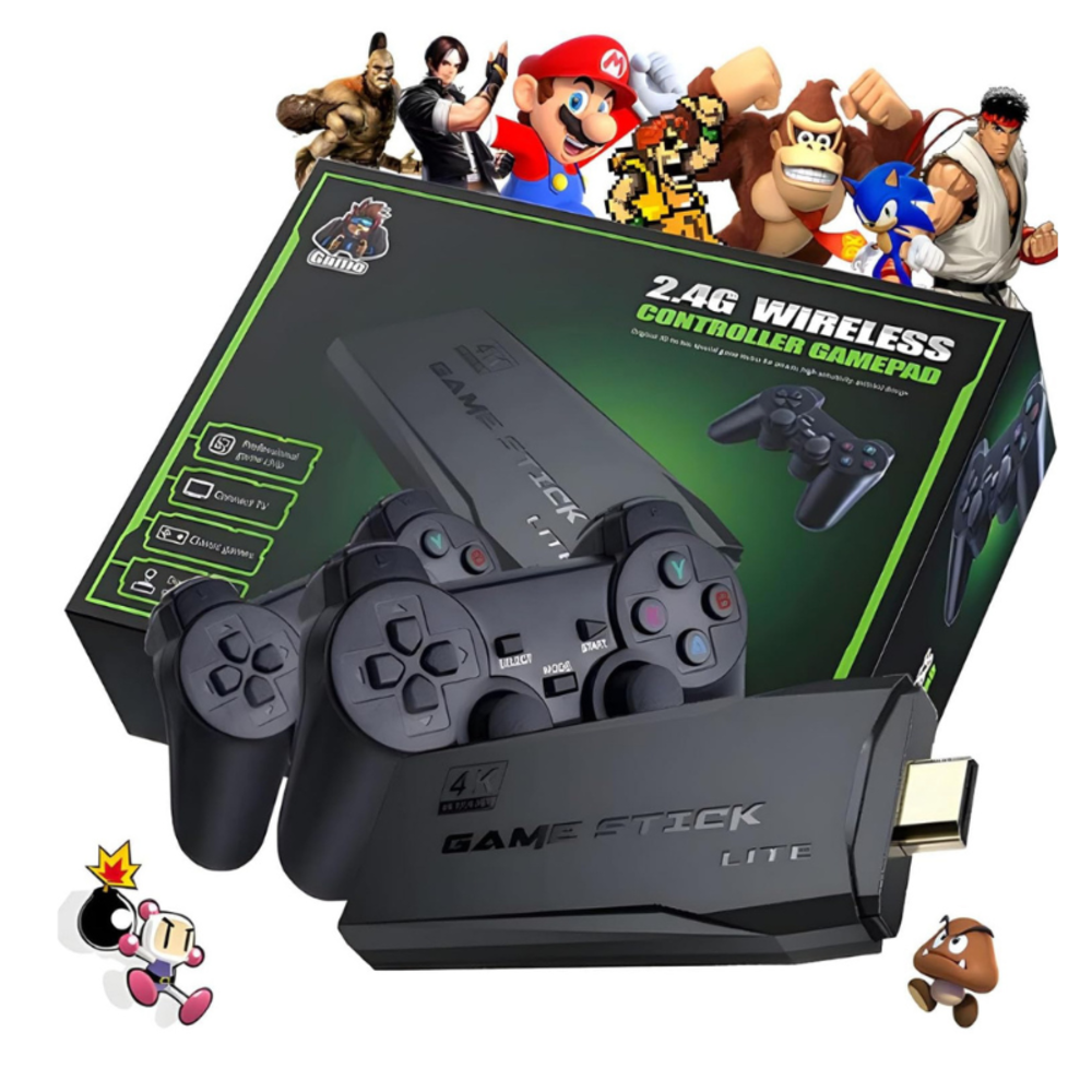 Imagem 4 de 5 do produto Vídeo Game Retrô 4k 32g Com + 2.000 Jogos, Hd Display, Vídeo Game Stick Para Ps1/gba/fc/md, Clássico Retro Video Game Re