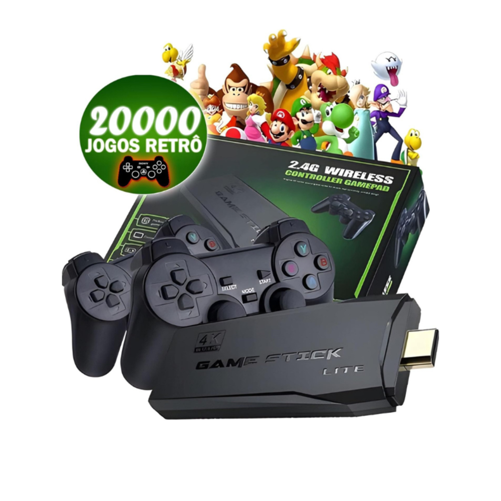 Imagem 5 de 5 do produto Vídeo Game Retrô 4k 32g Com + 2.000 Jogos, Hd Display, Vídeo Game Stick Para Ps1/gba/fc/md, Clássico Retro Video Game Re