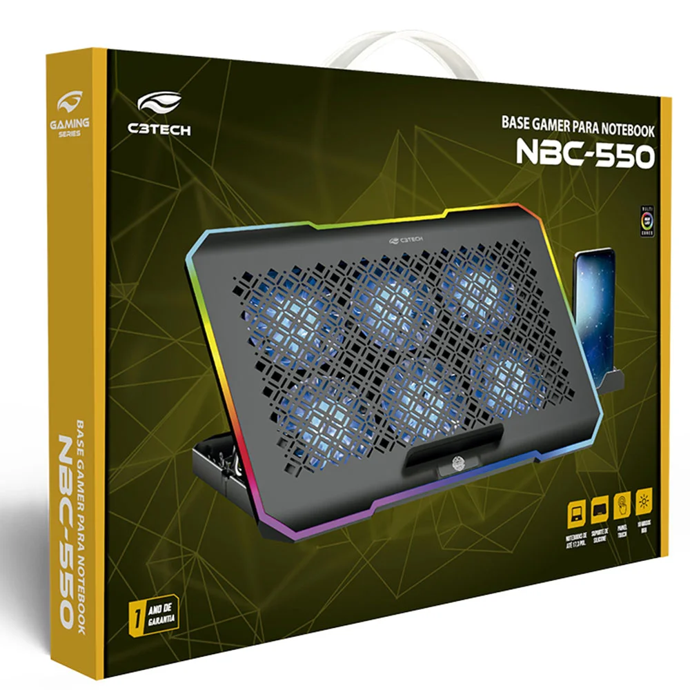 Imagem 3 de 4 do produto Base Para Notebook 17,3" NBC-550BK C3Tech