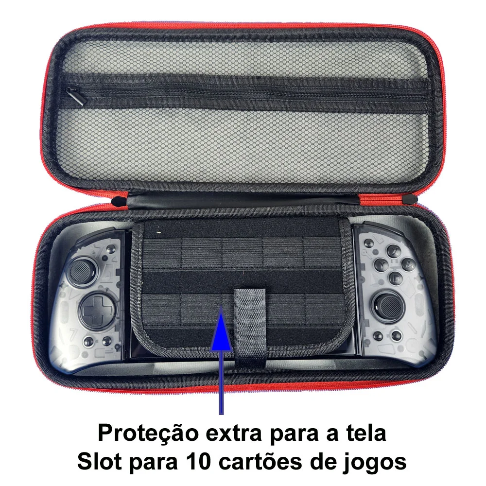 Imagem 2 de 5 do produto Case Compatível Com Nintendo Switch Com Controle Joypad Linyuvo Encaixado