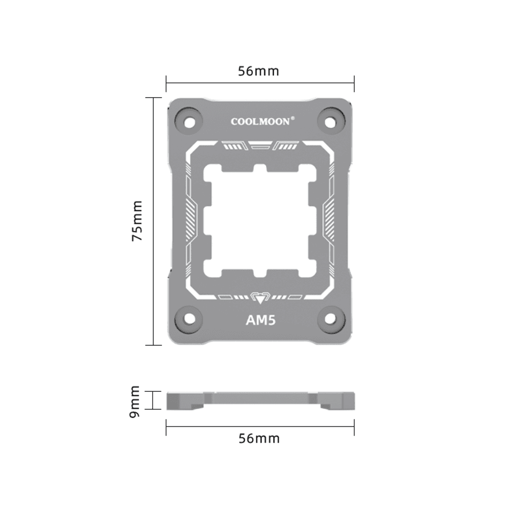 Adaptador Socket Para Processador Amd Ryzen Am5, Contact Frame, Prata, Coolmoon 5
