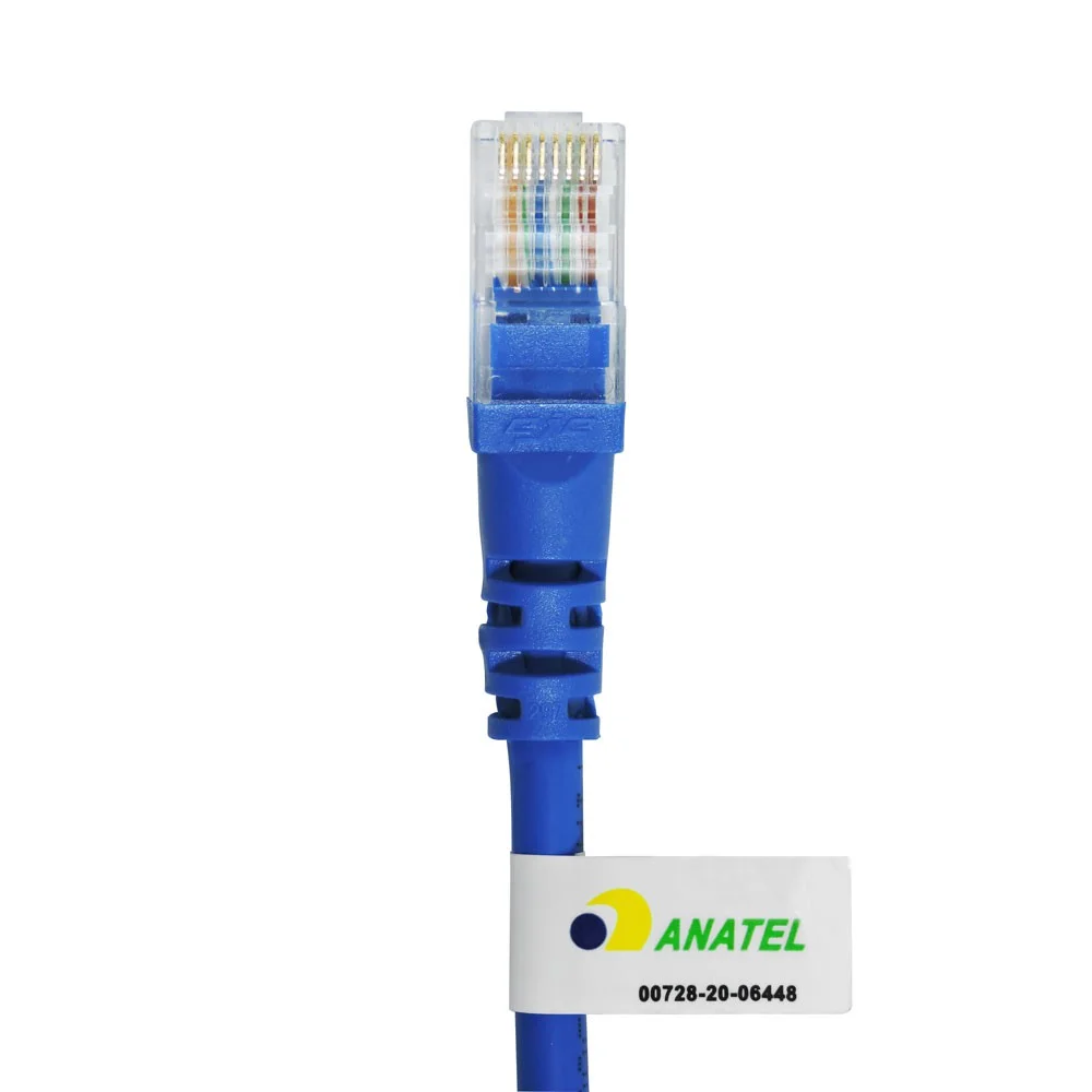 Imagem 3 de 4 do produto Patch Cord Seccon Cat5e 1.5mt Azul Homologado Anatel - Cy-5128-cat5e-1.5m-bl