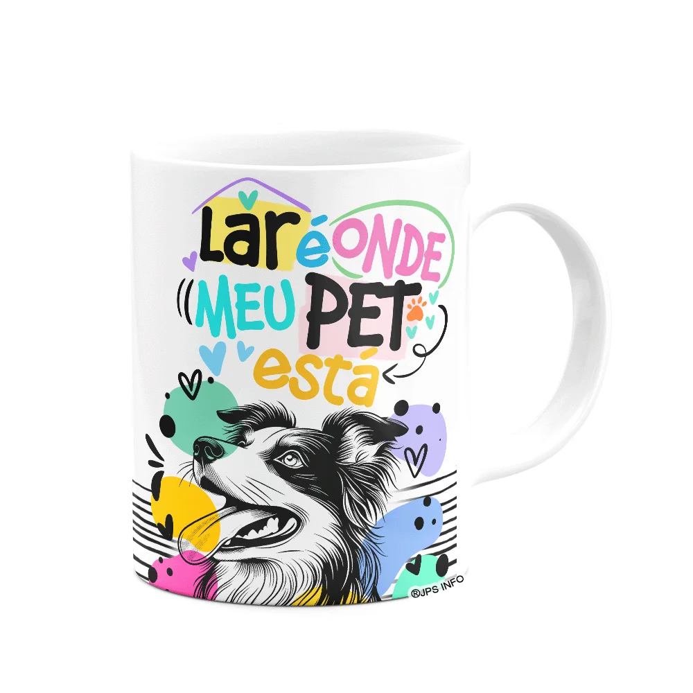 Imagem 3 de 3 do produto Caneca - Lar É Onde Meu Pet Está - Cachorro Border Collie