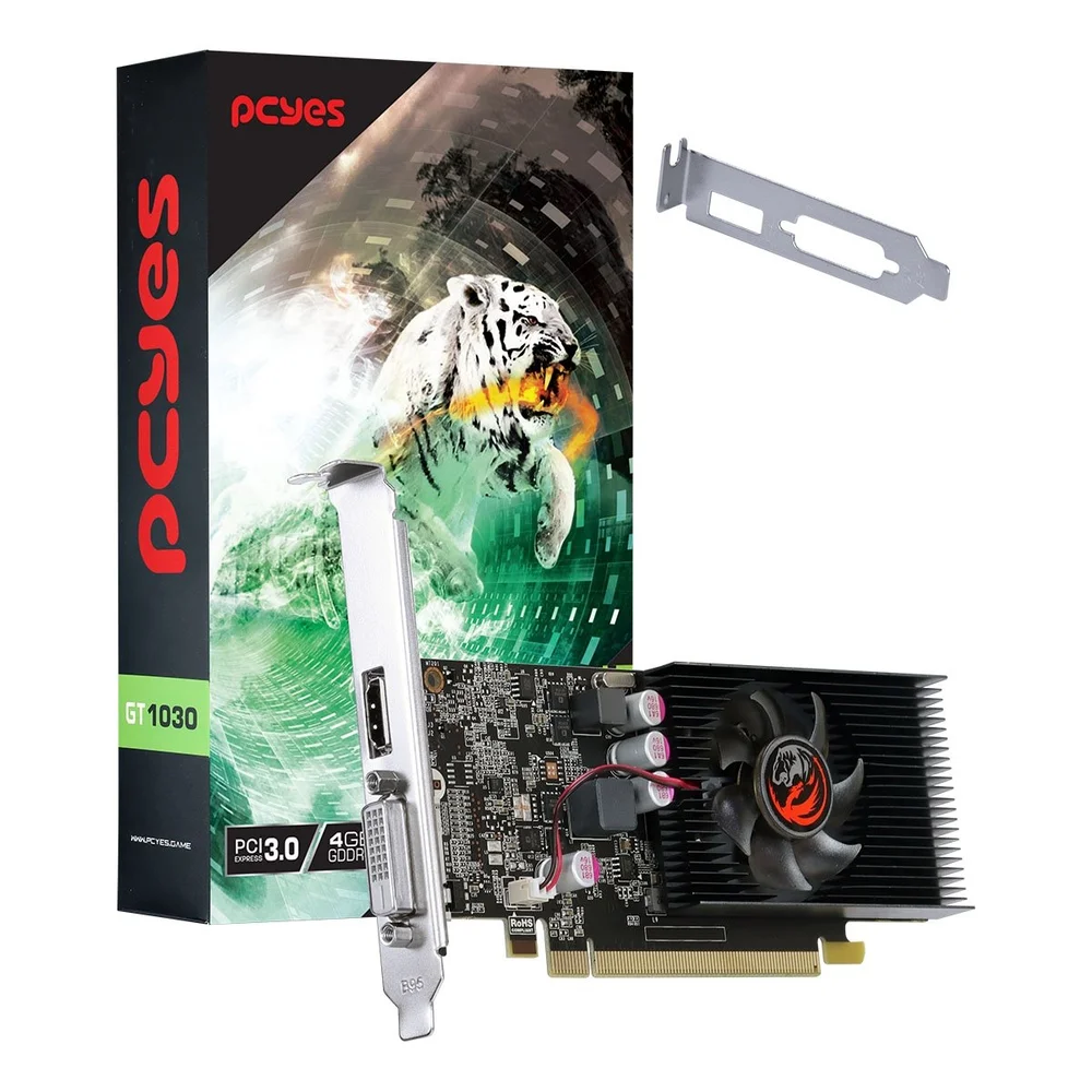 Gpu Gt 1030 4gb GDDR4 64bit Single Fan Low Profile - Pagt10304gbg4lp
