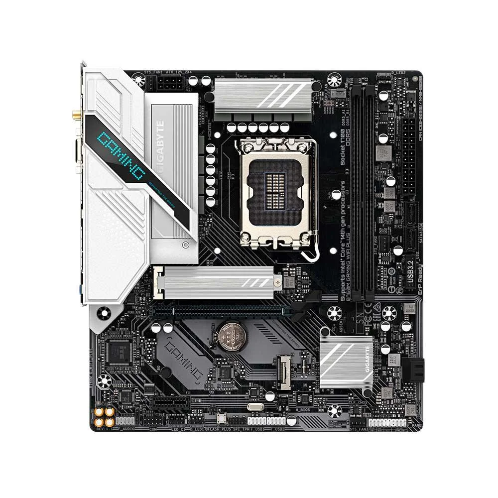 Placa Mãe Gigabyte B760m Gaming Wifi Plus (rev. 1.1), Ddr5, LGA 1700, Micro Atx 8