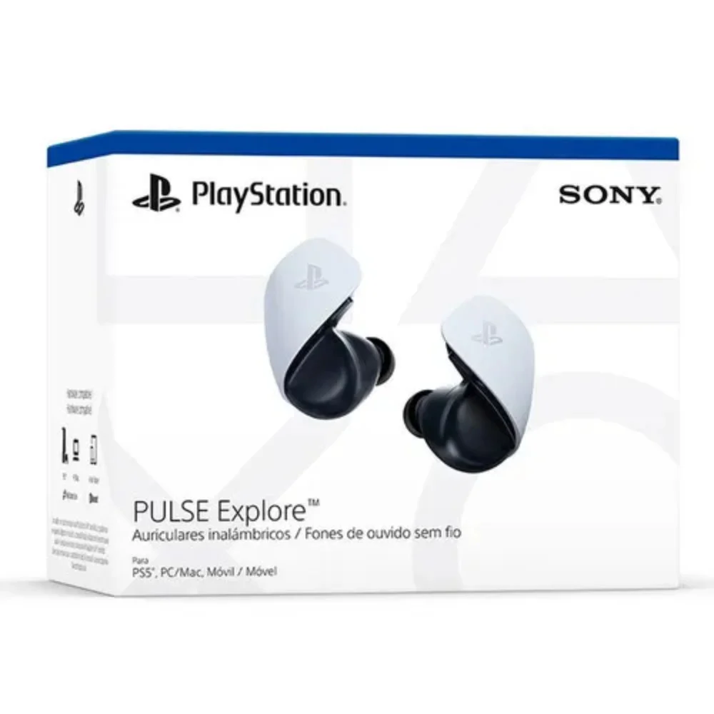 Imagem 5 de 5 do produto Headset Sem Fio Gamer Sony Multi Explore PC Ps5 Branco - Cfi-zwe1l