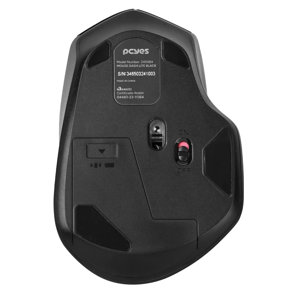 Imagem 2 de 5 do produto Mouse Sem Fio Dash Lite Black 1600dpi Silent Click Pmdv2bk