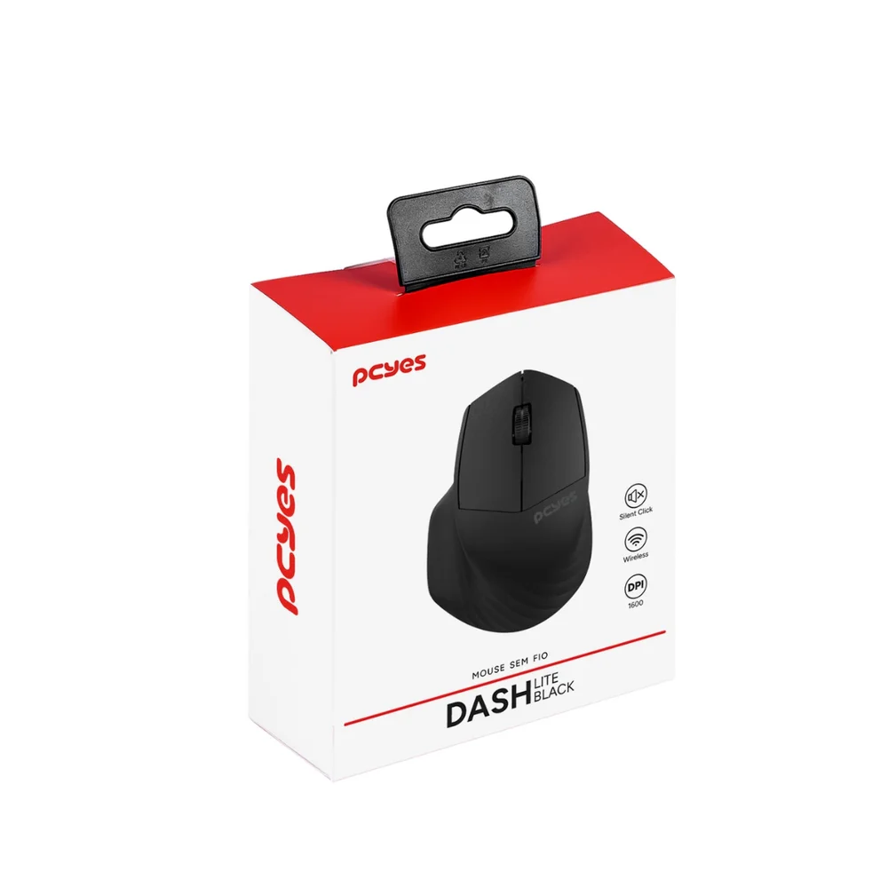 Imagem 3 de 5 do produto Mouse Sem Fio Dash Lite Black 1600dpi Silent Click Pmdv2bk