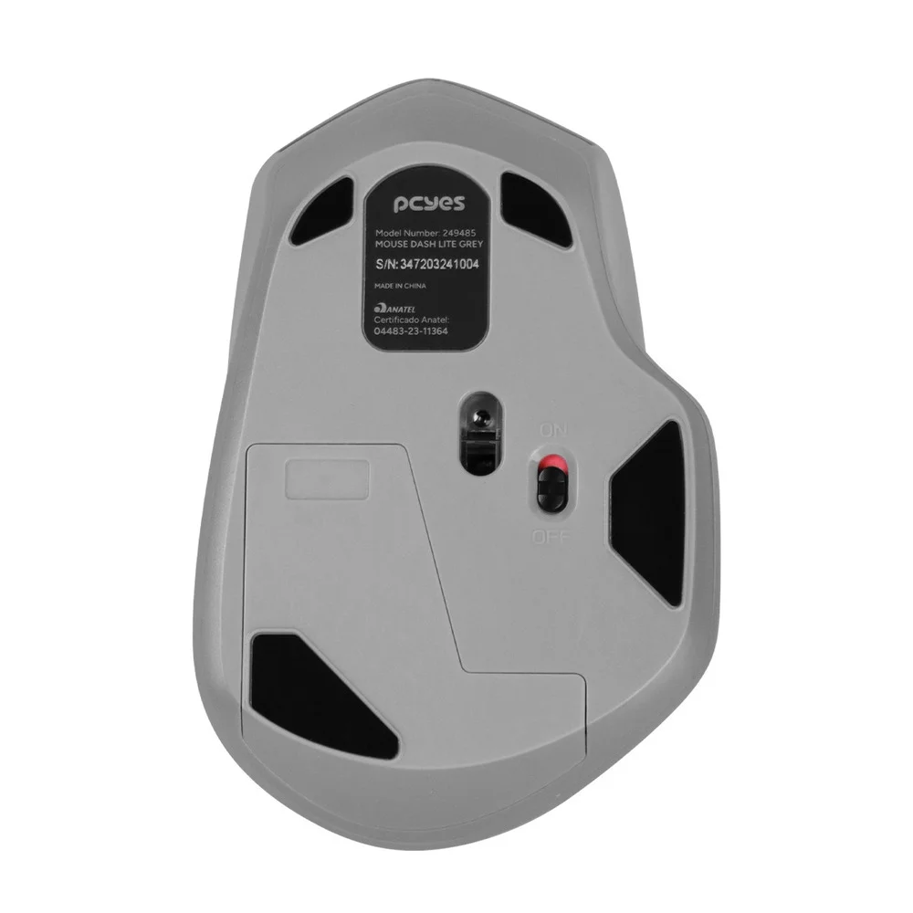 Imagem 4 de 5 do produto Mouse Sem Fio Dash Lite Gray 1600dpi Silent Click Pmdv2gy