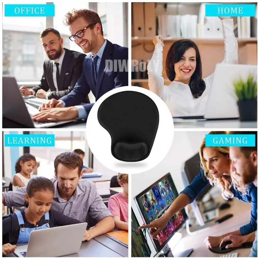 Imagem 4 de 5 do produto Suporte Mouse Pad Ergonômico Com Apoio De Punho Super Macio Black Kapbom Ka-600-bk