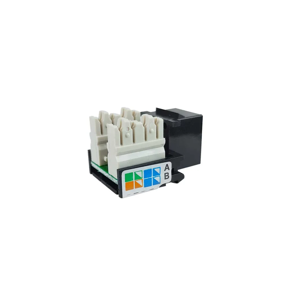 Imagem 3 de 5 do produto Keystone Jack Cat5e Rj45 Preto Seccon