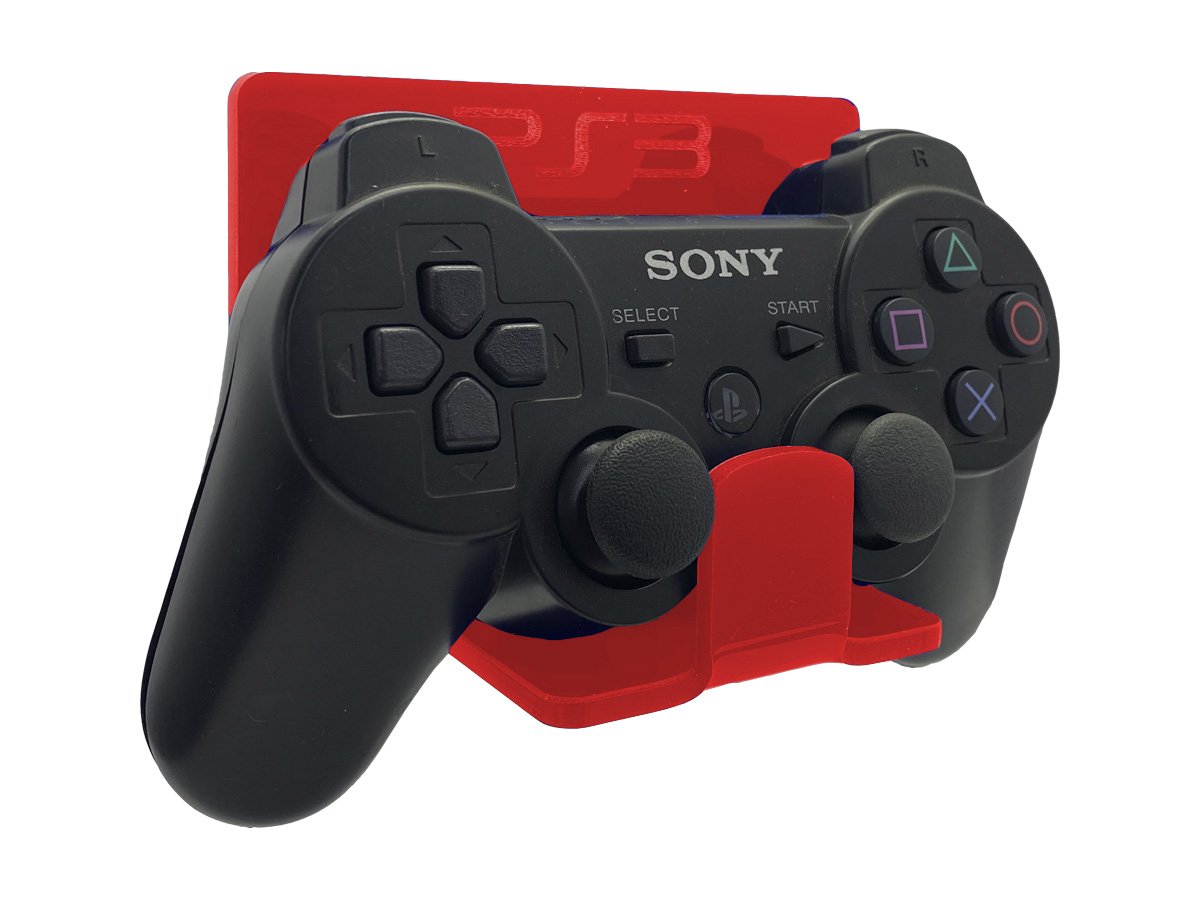 Suporte Parede Controle Playstation 3 - Ps3 Controle - Material Acrílico Vermelho