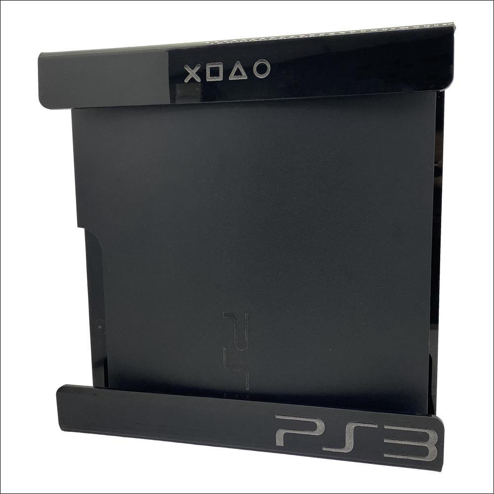 Imagem 2 de 4 do produto Suporte Parede Console Playstation 3 Slim - Ps3 Slim - Material Acrílico Preto