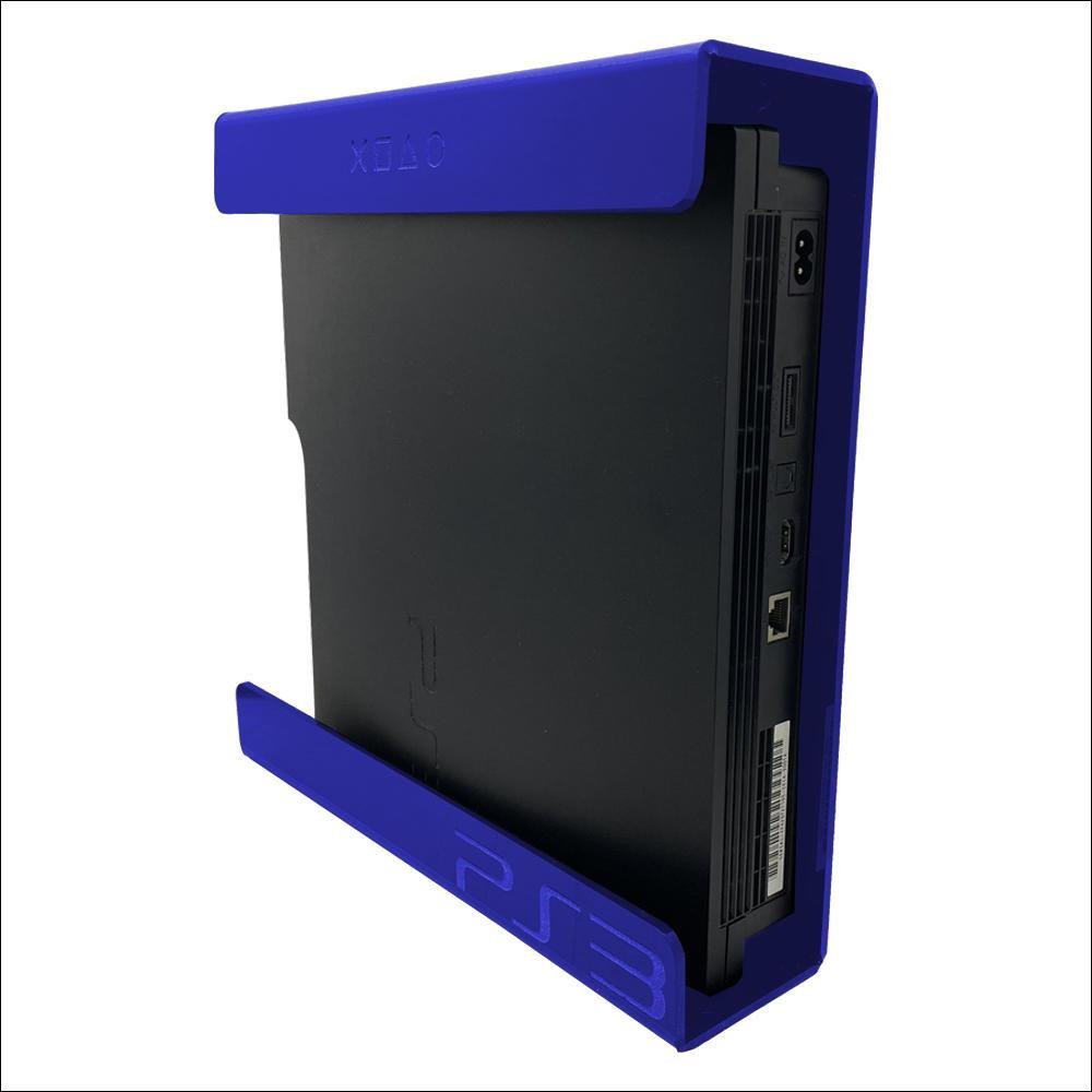 Imagem 2 de 4 do produto Suporte Parede Console Playstation 3 Slim - Ps3 Slim - Material Acrílico Azul