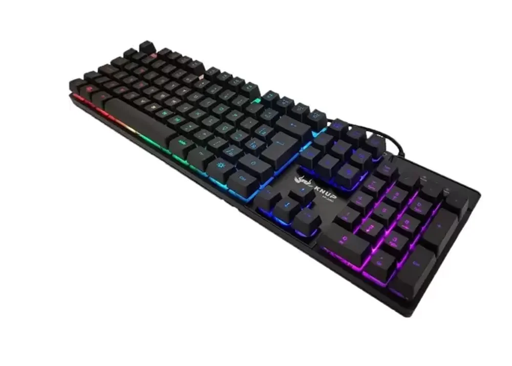 Imagem 1 de 4 do produto Teclado Gamer Knup KP-TM010 Rgb Semi Mecanico Usb Qwerty Cor Preto