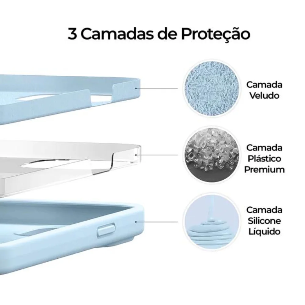 Imagem 5 de 5 do produto Capa Capinha Case Silicone Cover Premium Aveludada Com Logo Compatível Iphone 15 Plus Lilas