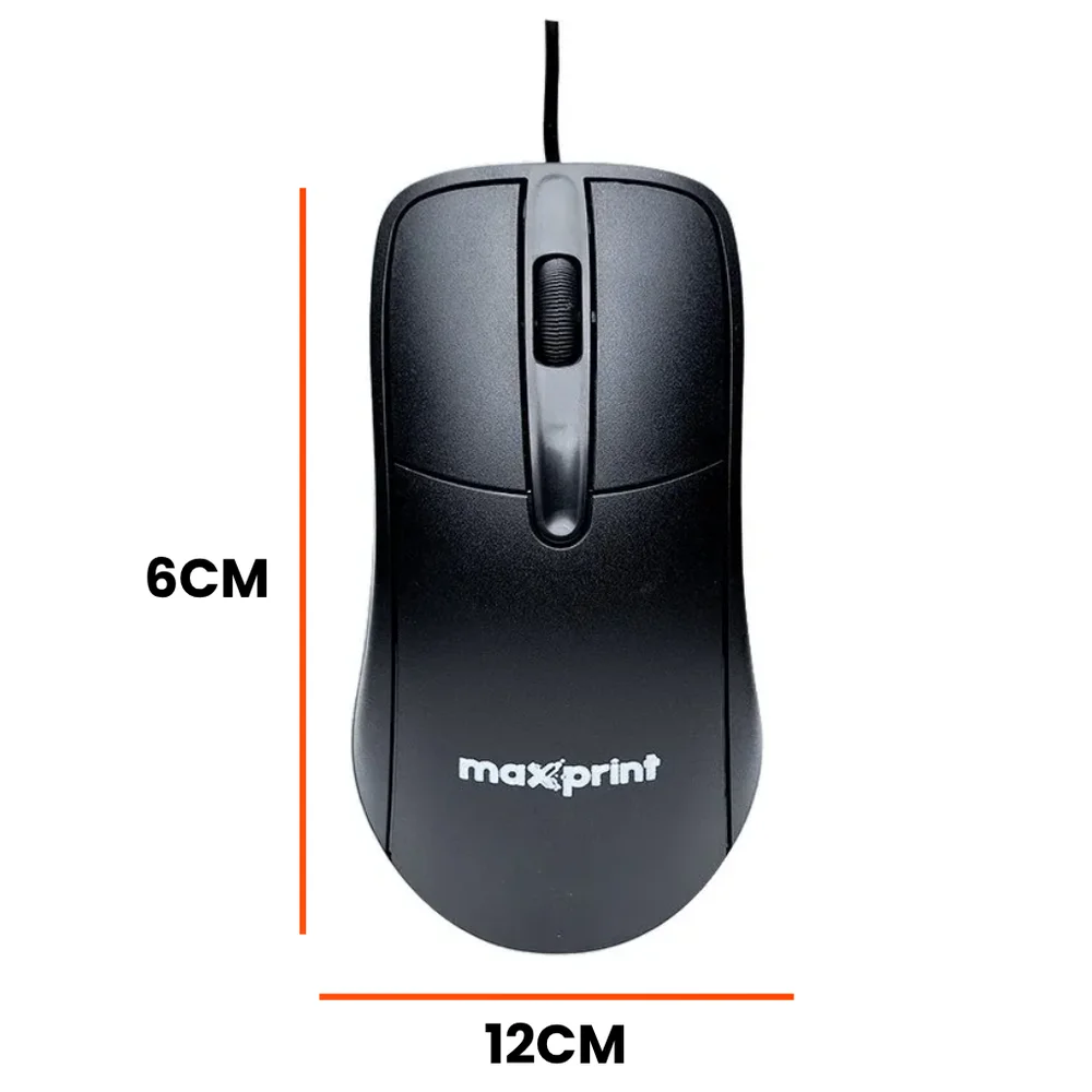 Mouse Office Easy 3 Botões C/fio 1200dpi Preto Mouse Office Easy 3 Botões C/fio 1200dpi Preto