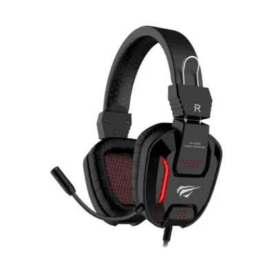 Headset Gamer Havit H2168d, LED Vermelho, Usb E P2, Drivers 40mm, Preto E Vermelho