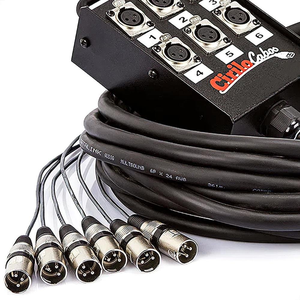 Imagem 3 de 5 do produto Medusa P Mesa De Som  6 Vias Com Conectores Cirilo Cabos 40m