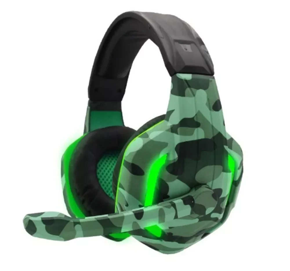 Fone De Ouvido Gamer Camuflado Xp-6 Naval Cor Verde Fone De Ouvido Gamer Camuflado Xp-6 Naval Cor Verde