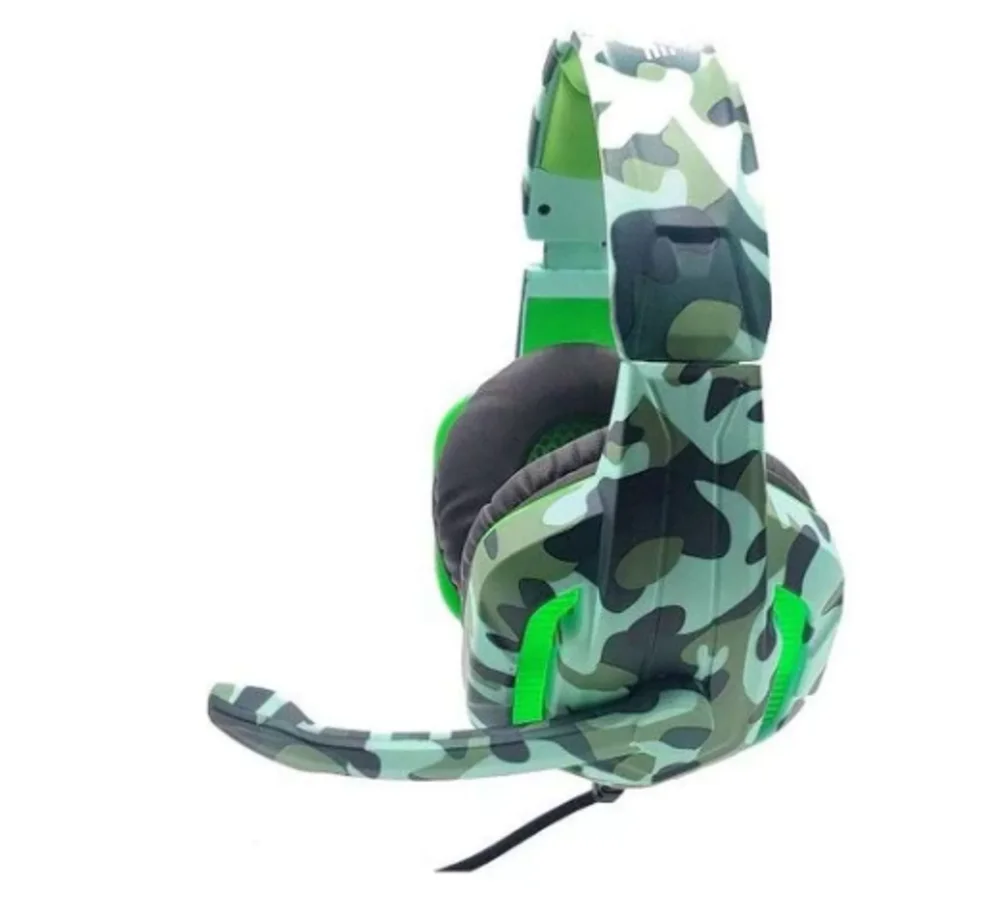Fone De Ouvido Gamer Camuflado Xp-6 Naval Cor Verde Fone De Ouvido Gamer Camuflado Xp-6 Naval Cor Verde
