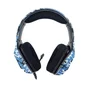 Fone De Ouvido Headset Gamer Led Usb Cor Camuflado Azul
