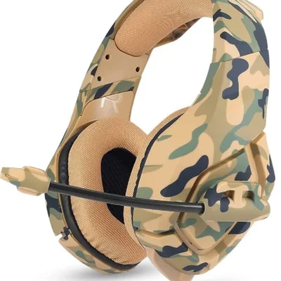 Fone De Ouvido Gamer Onikuma K1b Camuflado Cor Marrom