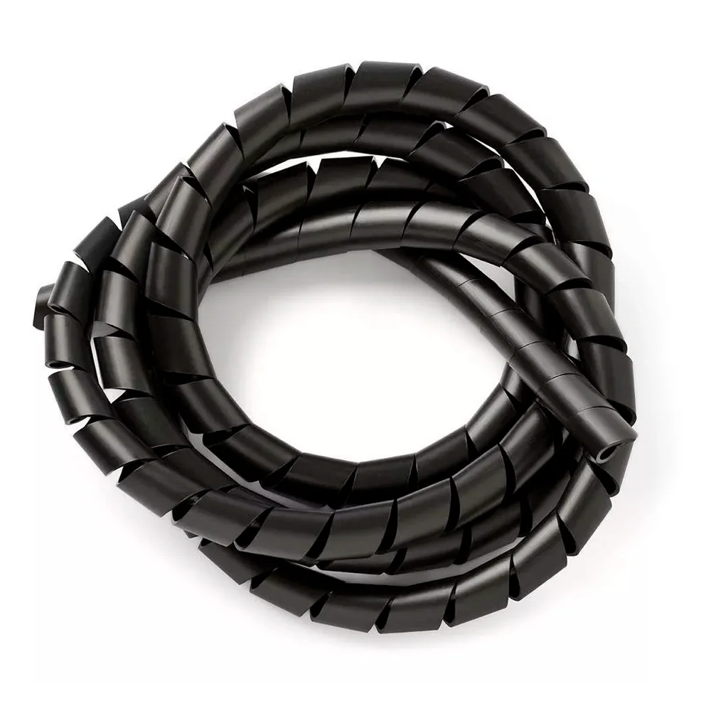 Imagem 2 de 5 do produto Organizador Espiral Para Cabos E Fios, Diametro 19mm X 2 Metros - Preto