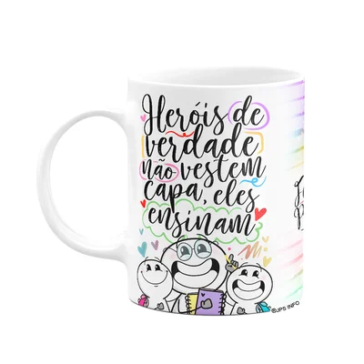 Caneca Funny Professor - Heróis De Verdade Ensinam