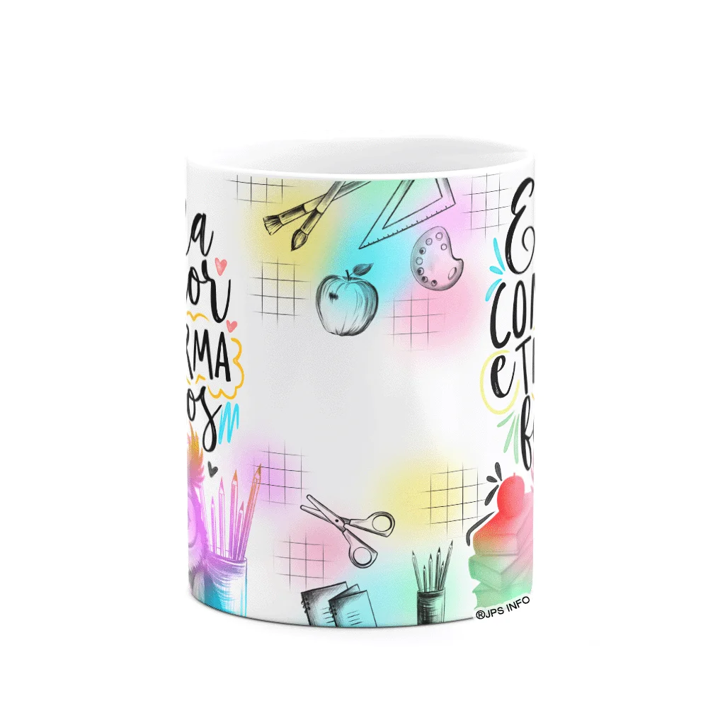 Imagem 2 de 3 do produto Caneca Professor Coruja - Ensina Com Amor