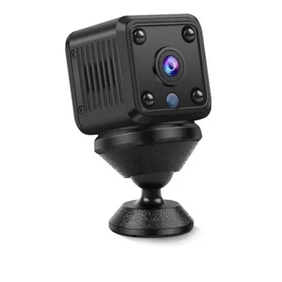 Mini Camera De Segurança Wifi Sem Fio Com Suporte Magnético