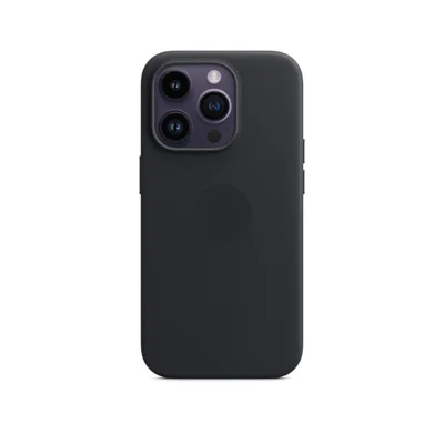 Capa Capinha Case Super Premium De Couro Sintético Magsafe Magnético Compatível Iphone 14 Pro Max - Preto