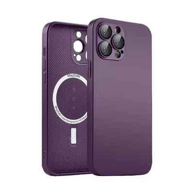 Capa Capinha Case Super Premium Vidro Glass Proteção De Câmera Compatível Iphone 15 Pro - Roxo