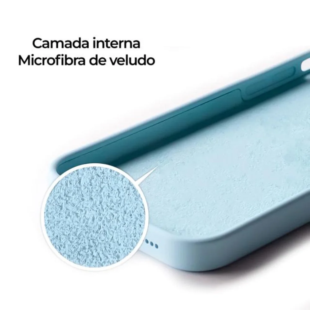 Imagem 2 de 5 do produto Capa Capinha Case Silicone Premium Aveludada Logo Compatível Iphone 15 Pro Max