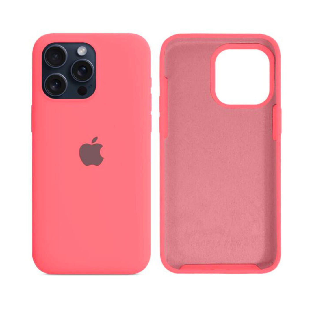 Capa Capinha Case Silicone Premium Aveludada Logo Compatível Iphone 15 Pro Max