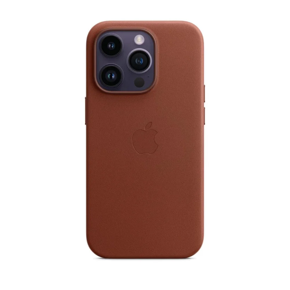 Imagem 5 de 5 do produto Capa Capinha Case Super Premium De Couro Sintético Magsafe Magnético Compatível Iphone 14 Pro - Marrom
