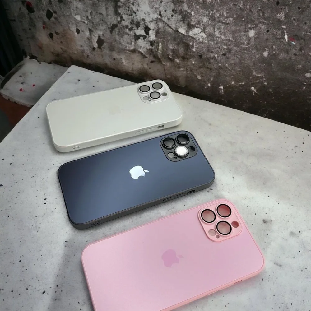 Imagem 5 de 5 do produto Capa Capinha Case Super Premium Vidro Glass Proteção De Câmera Compatível Iphone 15 Pro Max - Grafite