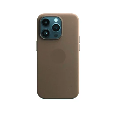 Capa Capinha Case Super Premium De Couro Sintético Magsafe Magnético Compatível Iphone 15 - Coffe