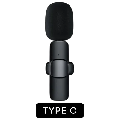 Microfone Lapela Sem Fio Compatível Android Usb C Type C