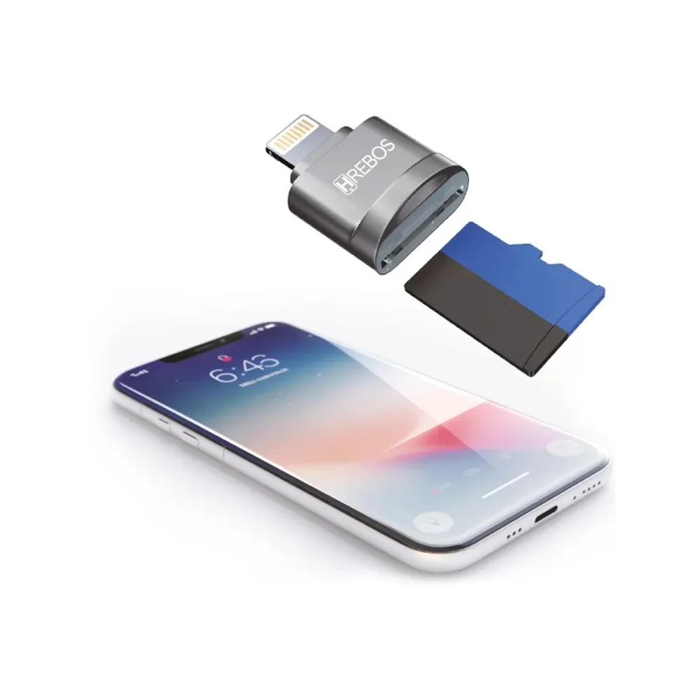 Imagem 3 de 5 do produto Leitor De Cartão Microsd Hrebos Para Dispositivos Lightning