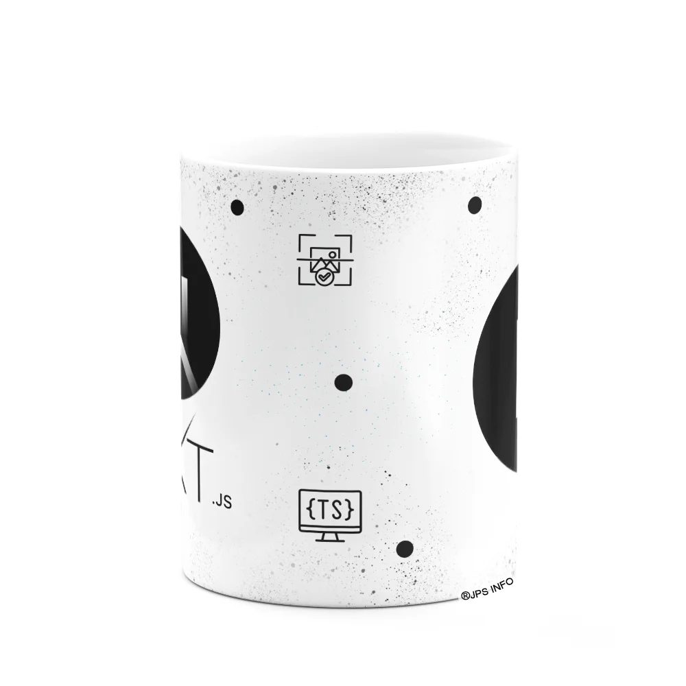 Imagem 2 de 3 do produto Caneca Geek Dev Programador - Next Js - 325ml Branca